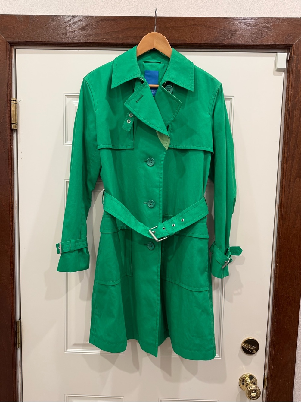 Escada Sport Green Trench Coat with Belt
